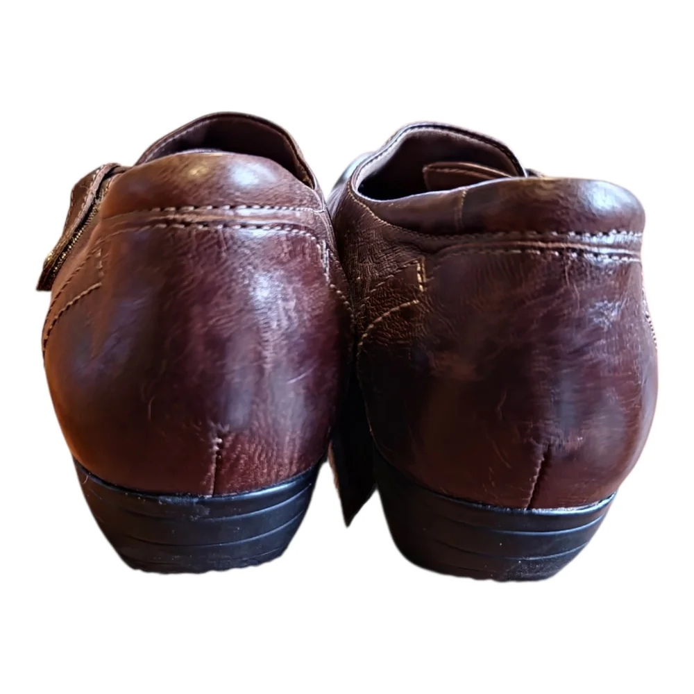 Dansko Brown Franny leather loafers.‎ Size 39 8.5 9 Slip On Comfort Office